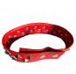 Preview: rotes Lederhalsband schmal Spitzen Pyramiden Ledapol 5827 Dreiecke Choker Collar