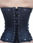 Preview: plus size corset Cup B C D DD genuine leather breast zipper lacing NEW 039