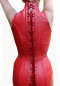 Preview: dress calf-length women wear corset genuine leather harness dress steel bones long red WLI 2279 red