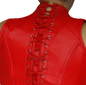 Preview: dress calf-length women wear corset genuine leather harness dress steel bones long red WLI 2279 red