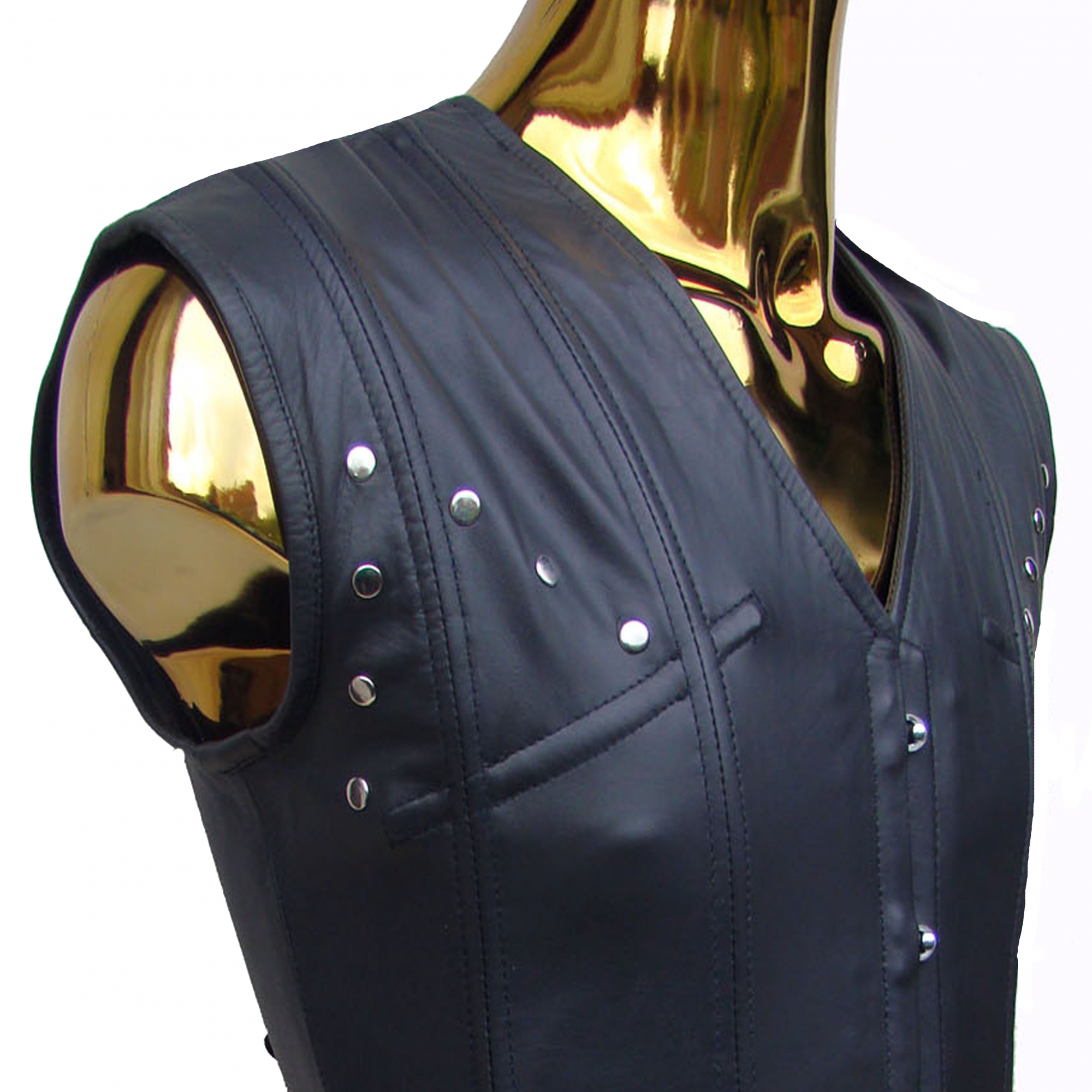  Schwarzer Herren Korsett Body Modell ROG 018 Rena Dreams  genuine leather men corset